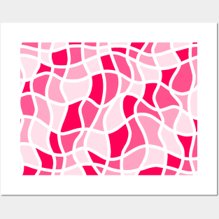 Wavy surfaces pink Posters and Art